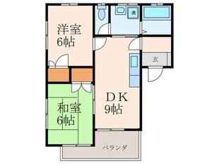 シティベール石田Ａ棟の物件間取画像